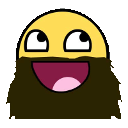 Crazy beard emoticon
